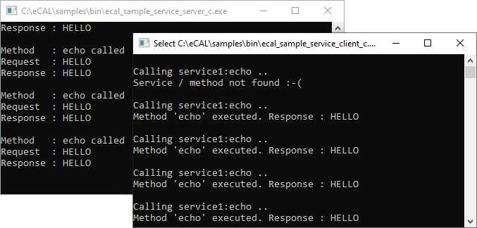 eCAL Service communication