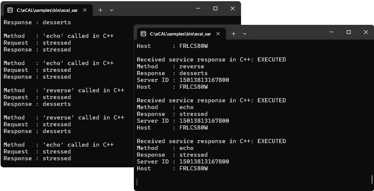 eCAL Service communication