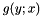 $ g(y;x) $