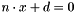 $ n \cdot x + d = 0 $